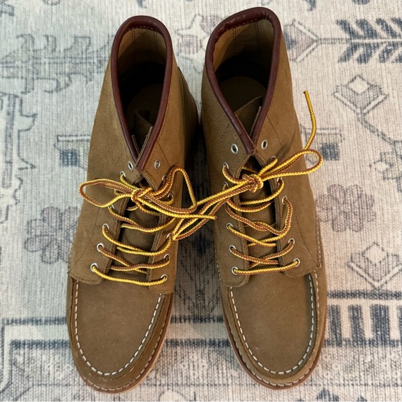 Red Wing Shoes Women’s Classic Moc Short Boots in Olive Suede Leather 9.5 - Picture 6 of 12